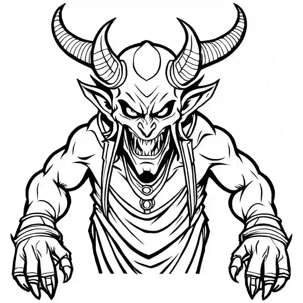 Demons coloring pages